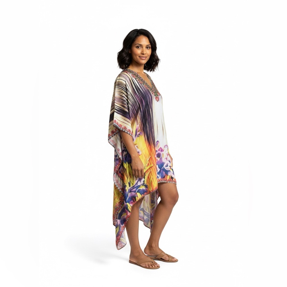 Sakkas Multicolor Floral Scarf Shawl One Size Lightweight